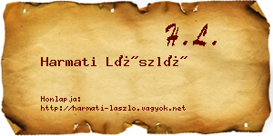 Harmati László névjegykártya